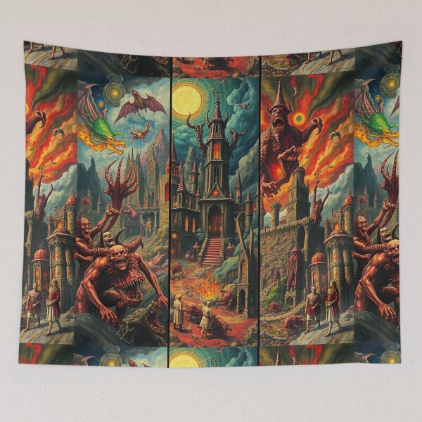 Item preview, The Denizen Demons of Hell a Hellscape cool design designed and sold by Vintage Designs +.