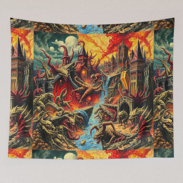 Item preview, The Denizen Demons of Hell a Hellscape cool design designed and sold by Vintage Designs +.