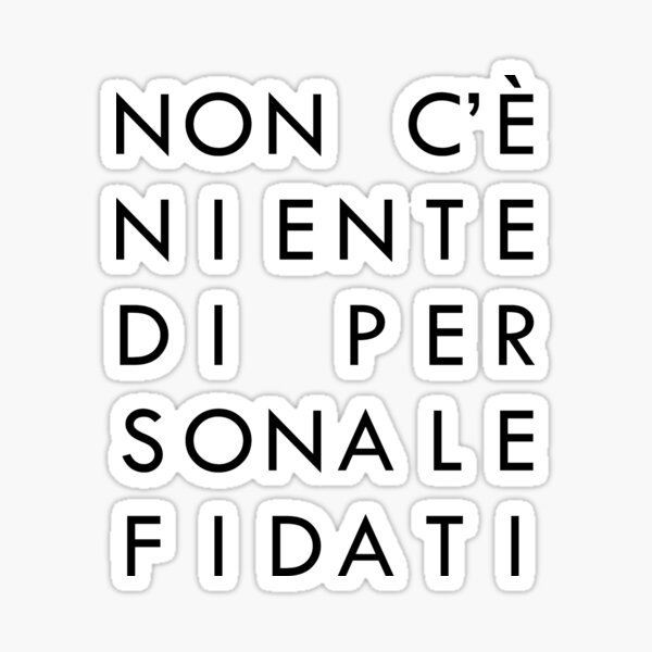 Item preview, NIENTE DI PERSONALE designed and sold by buddhabarf.
