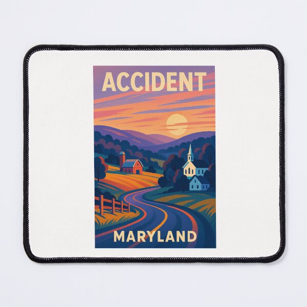 Item preview, Accident Maryland Countryside Church and Farm at Sunset in Garrett County USA designed and sold by Places On Earth.