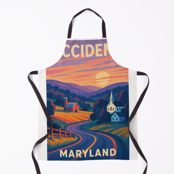 Item preview, Accident Maryland Countryside Church and Farm at Sunset in Garrett County USA designed and sold by Places On Earth.