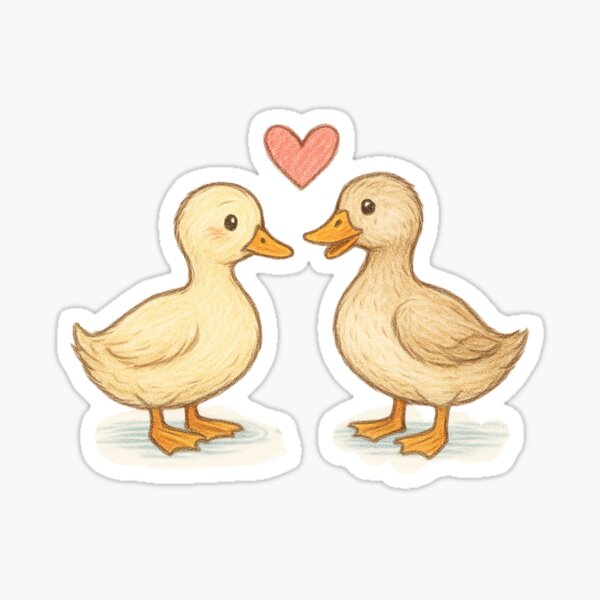 Item preview, Cute Ducks | Hand-Drawn Animal Illustration designed and sold by sandys&sylvies.