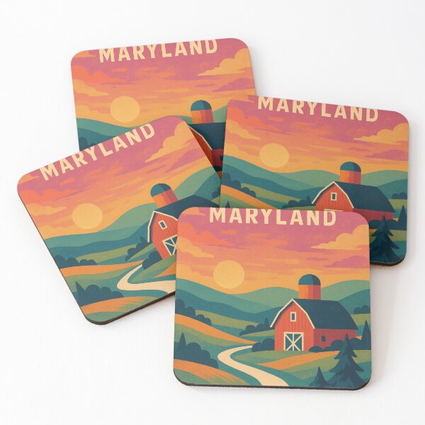 Item preview, Accident Maryland Scenic Farmland Barn and Rolling Hills Sunset USA designed and sold by Places On Earth.