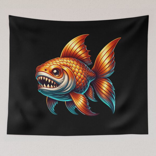 Item preview, Cool goldfish with sharp teeth. designed and sold by ReneMM.