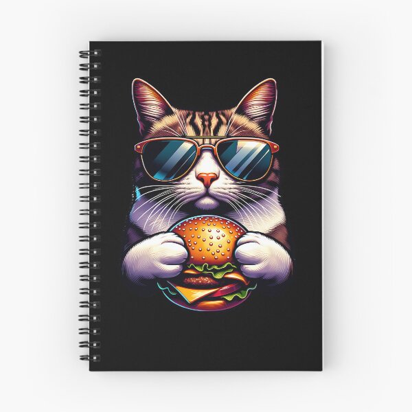 Item preview, Cool cat eating a burger designed and sold by ReneMM.