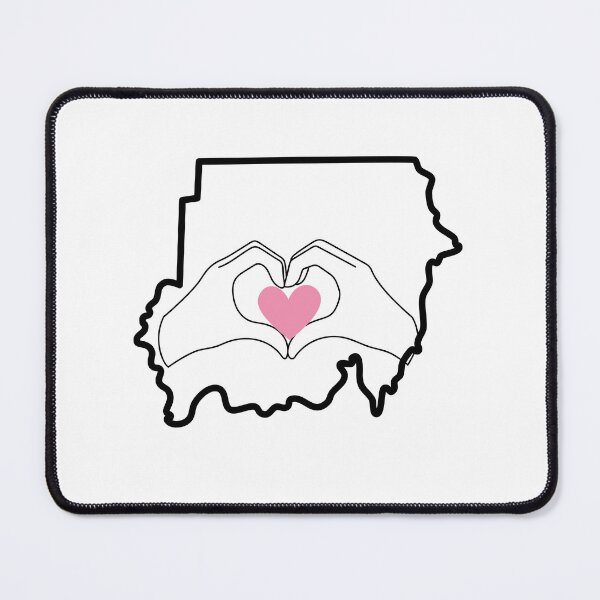 Item preview, حب السودان - يدان على شكل قلب داخل خريطة السودان designed and sold by Yaso studio .