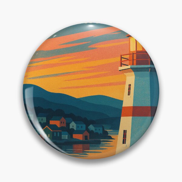 Item preview, Dildo Newfoundland Canada Coastal Lighthouse and Harbor Scene designed and sold by Places On Earth.