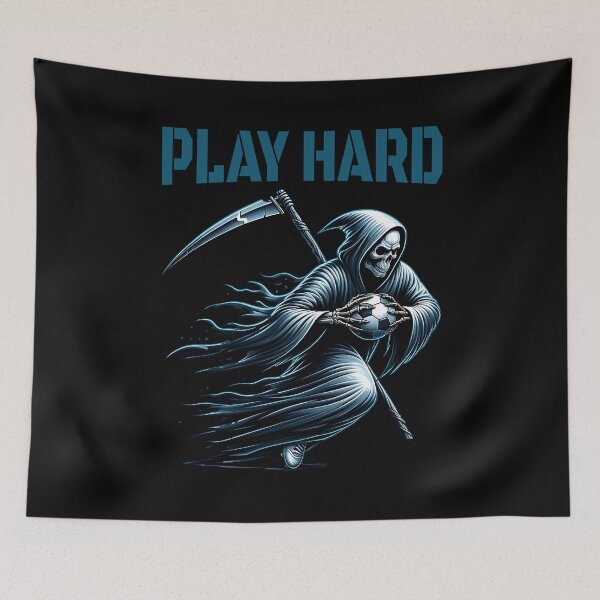Item preview, Play Hard - The Grim Reaper Plays Football designed and sold by ReneMM.
