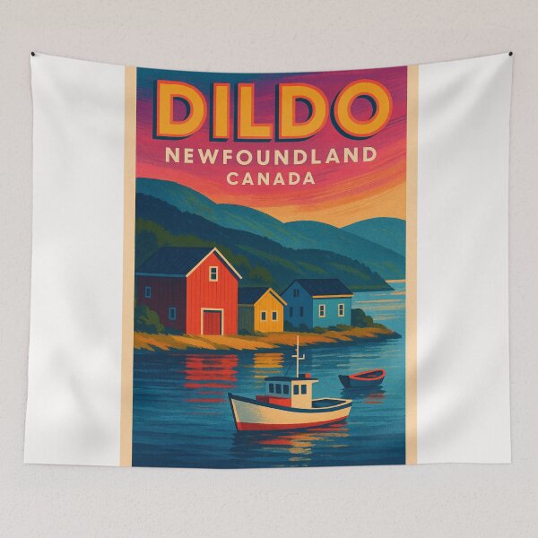 Item preview, Dildo Newfoundland Canada Fishing Village Waterfront with Boats and Cabins designed and sold by Places On Earth.