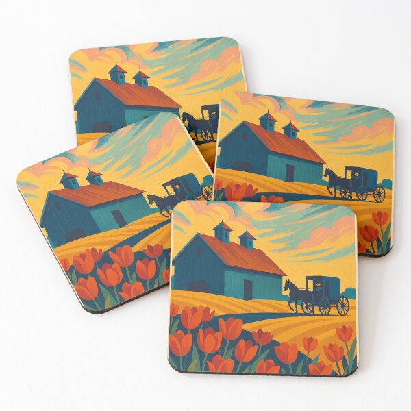 Item preview, Intercourse Pennsylvania Amish Country with Tulip Fields and Barns designed and sold by Places On Earth.