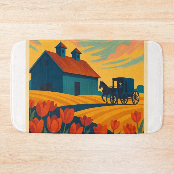 Item preview, Intercourse Pennsylvania Amish Country with Tulip Fields and Barns designed and sold by Places On Earth.