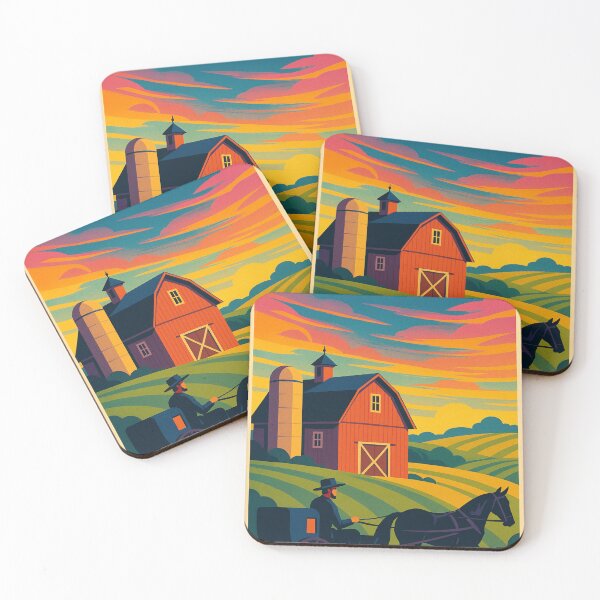 Item preview, Intercourse Pennsylvania Countryside Barns and Horse Buggy in Lancaster County USA designed and sold by Places On Earth.