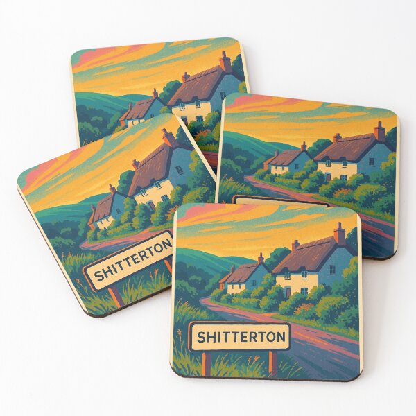 Item preview, Shitterton United Kingdom Dorset Village Countryside with Thatched Roof Cottages designed and sold by Places On Earth.
