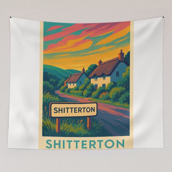 Item preview, Shitterton United Kingdom Dorset Village Countryside with Thatched Roof Cottages designed and sold by Places On Earth.
