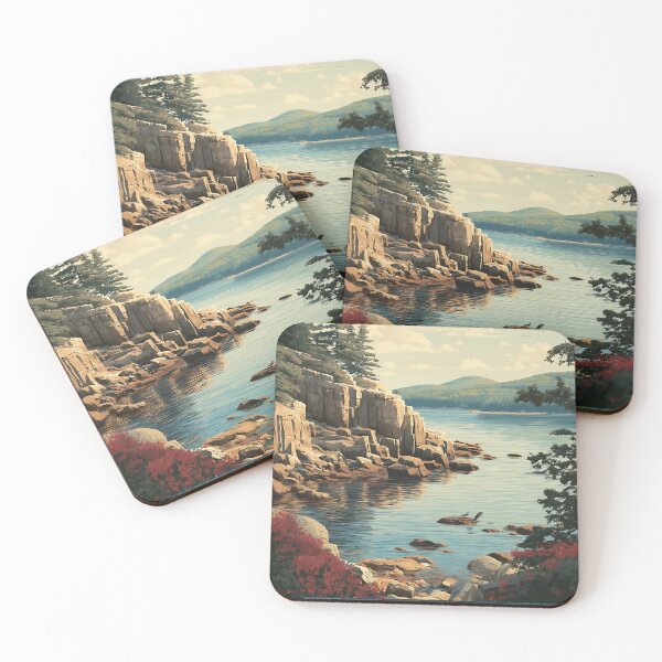 Item preview, Acadia National Park vintage travel poster designed and sold by Gooos.
