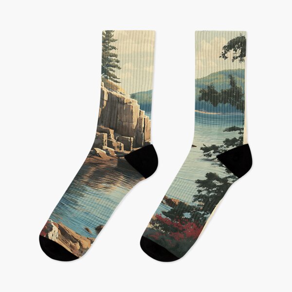 Item preview, Acadia National Park vintage travel poster designed and sold by Gooos.