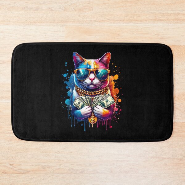 Item preview, Extremely cool cat with cash and gold chain. designed and sold by ReneMM.