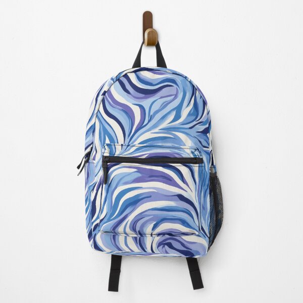 Item preview, Purple and Blue Abstract Wavy Lines Pattern designed and sold by SylvieVibes.