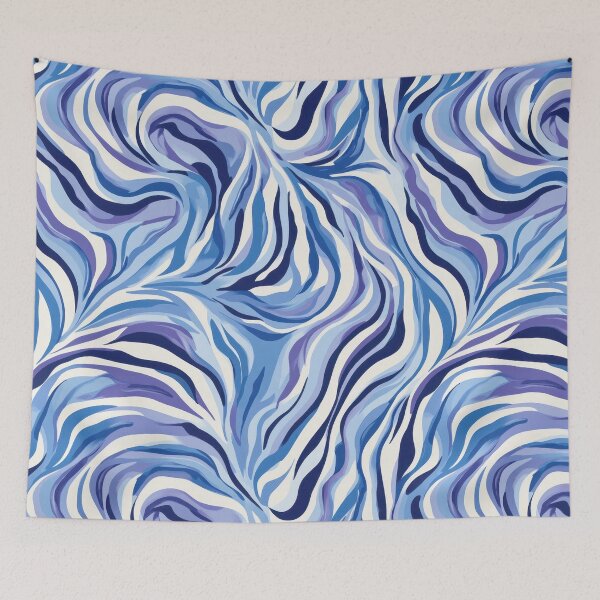 Item preview, Purple  and Blue Abstract Wavy Lines Pattern designed and sold by SylvieVibes.