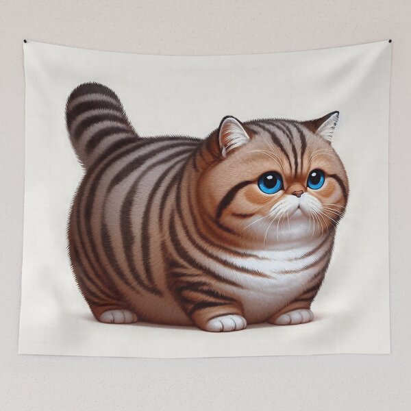 Item preview, Flat-Faced Tabby Cat Side View Portrait designed and sold by FusionGaze.
