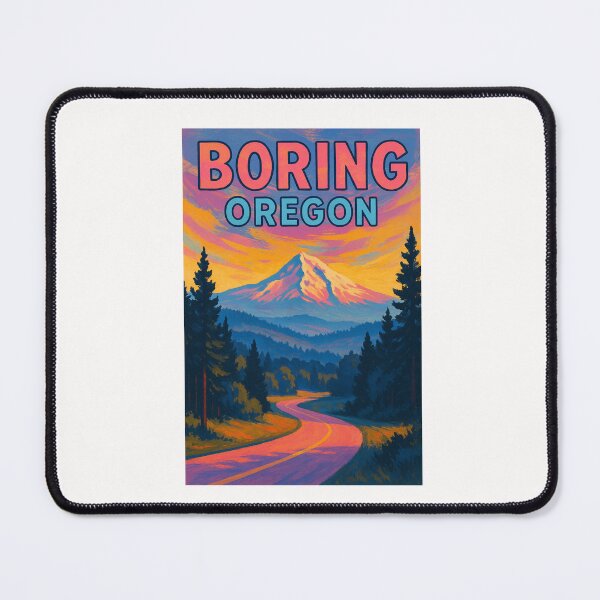 Item preview, Boring Oregon Mount Hood Sunset Landscape in Pacific Northwest USA designed and sold by Places On Earth.