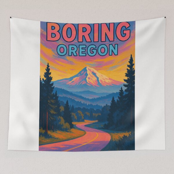 Item preview, Boring Oregon Mount Hood Sunset Landscape in Pacific Northwest USA designed and sold by Places On Earth.