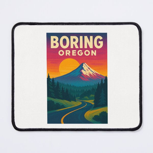 Item preview, Boring Oregon Mount Hood Scenic Forest View at Sunset in Clackamas County USA designed and sold by Places On Earth.
