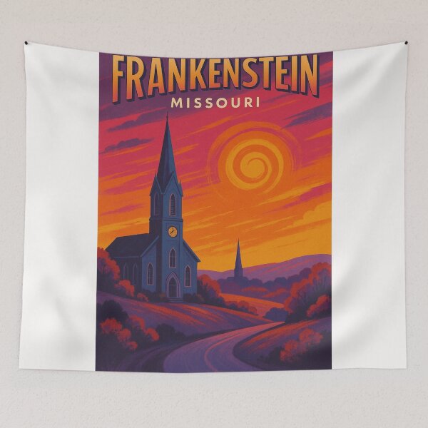 Item preview, Frankenstein Missouri Church Sunset Scene in Osage County USA designed and sold by Places On Earth.