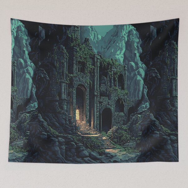 Item preview, Dark Fantasy Pixel Art: Pixelated Evil Town designed and sold by bapupa.