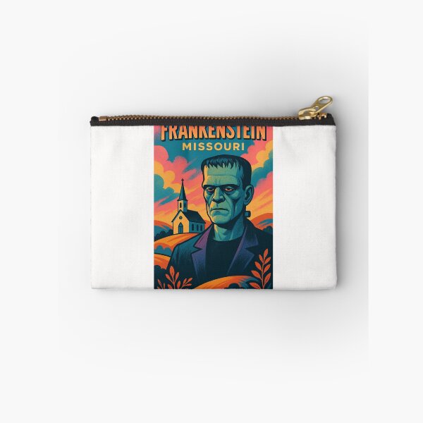 Item preview, Frankenstein Missouri Character Illustration with Historic Church in Midwest USA designed and sold by Places On Earth.