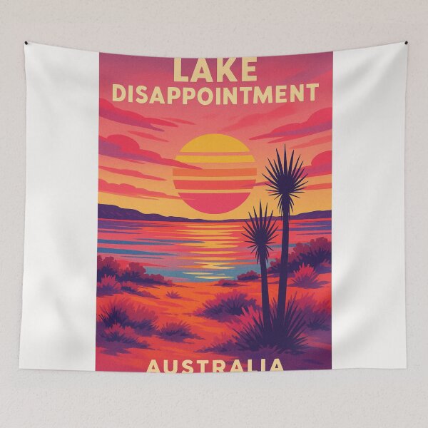 Item preview, Lake Disappointment Western Australia Sunset over Desert Salt Lake Region designed and sold by Places On Earth.
