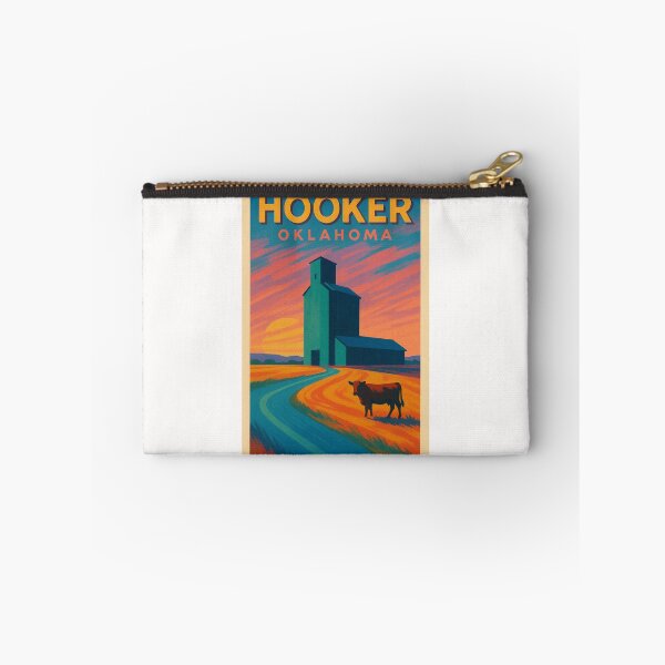 Item preview, Hooker Oklahoma Grain Elevator and Sunset Prairie Landscape in Texas County USA designed and sold by Places On Earth.