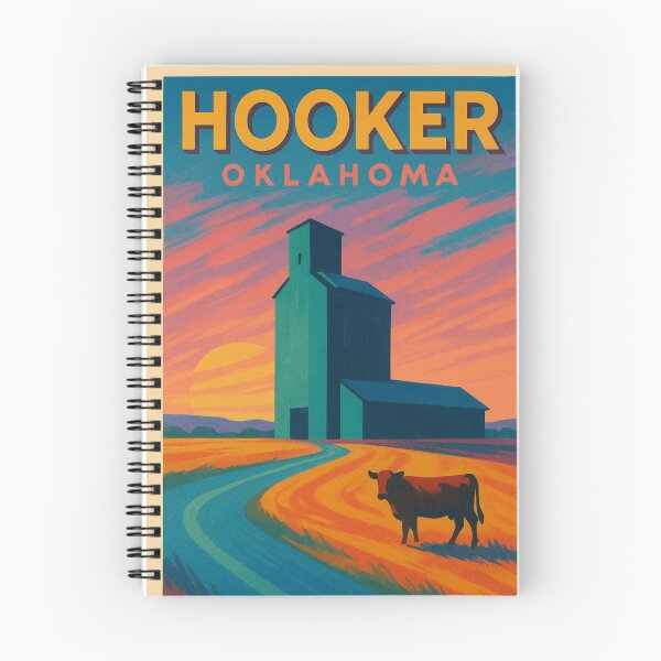 Item preview, Hooker Oklahoma Grain Elevator and Sunset Prairie Landscape in Texas County USA designed and sold by Places On Earth.
