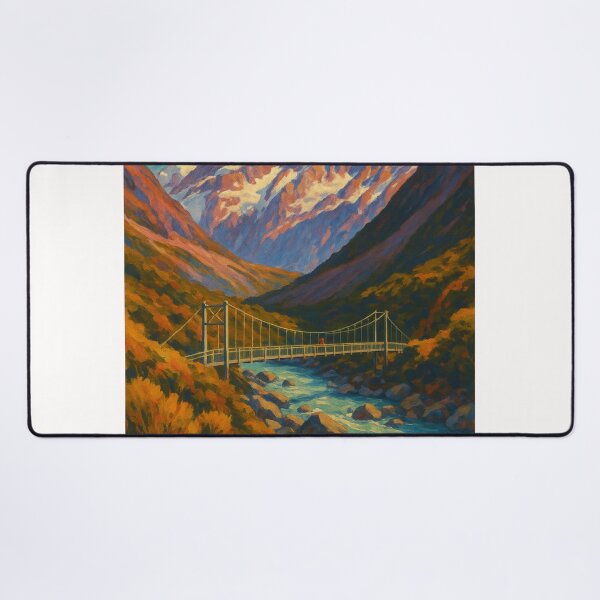 Item preview, Hooker Valley New Zealand Swing Bridge and Mount Cook in Aoraki National Park designed and sold by Places On Earth.