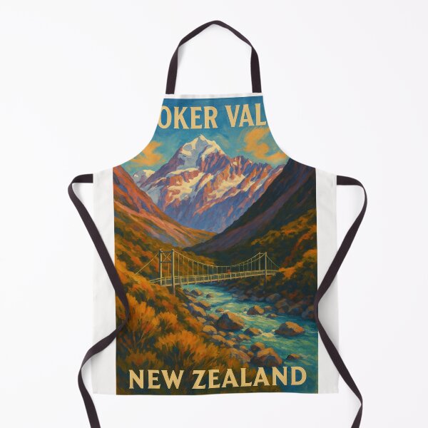 Item preview, Hooker Valley New Zealand Swing Bridge and Mount Cook in Aoraki National Park designed and sold by Places On Earth.