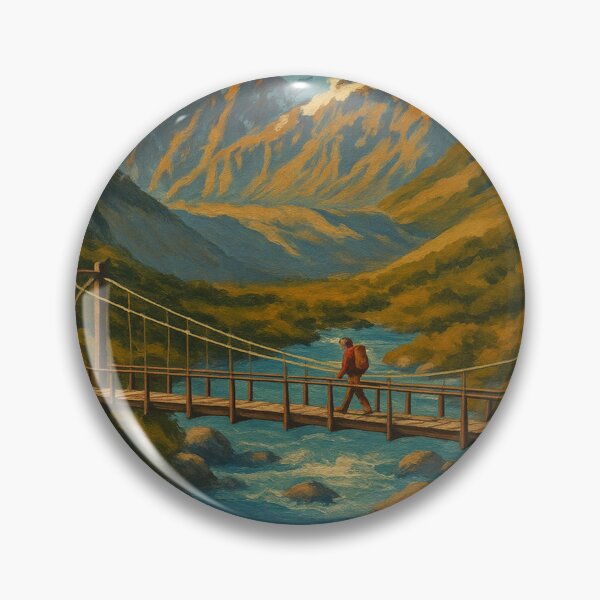Item preview, Hooker Valley New Zealand Mount Cook View with Alpine Bridge and River Trail designed and sold by Places On Earth.