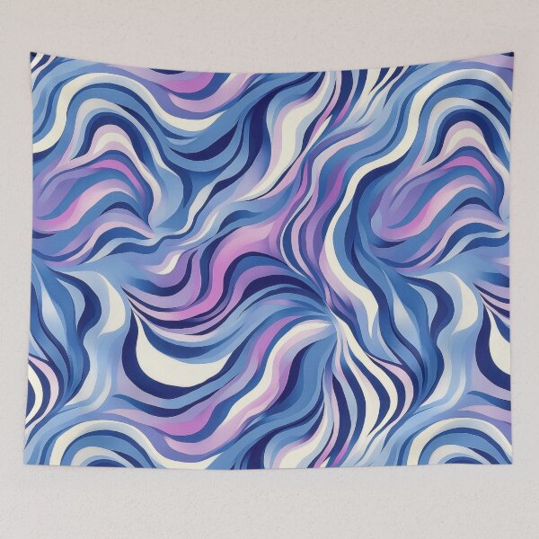 Item preview, Purple Abstract Wavy Lines Pattern designed and sold by SylvieVibes.