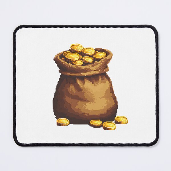 Item preview, Retro Pixel Art: 8-bit Gold Coins designed and sold by bapupa.