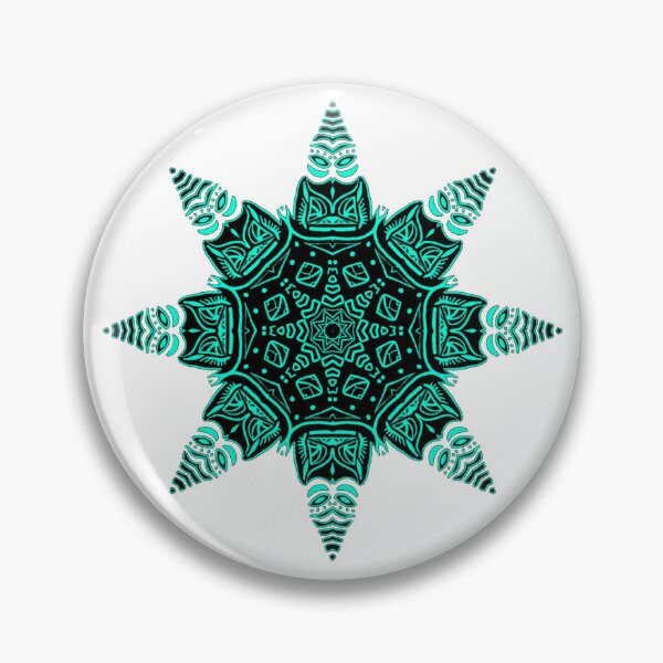 Item preview, Cyan Snowflake - Eight-Pointed designed and sold by SCArtAndGames.