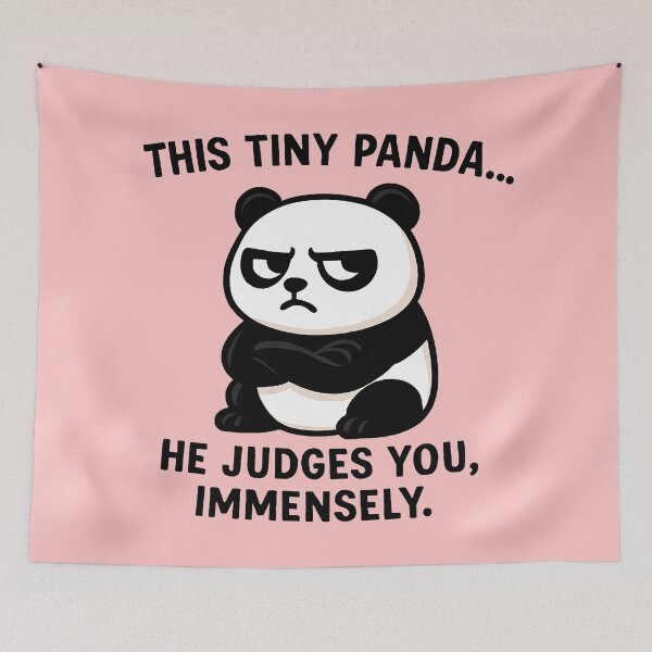 Item preview, grumpy panda judgment designed and sold by TSQ.