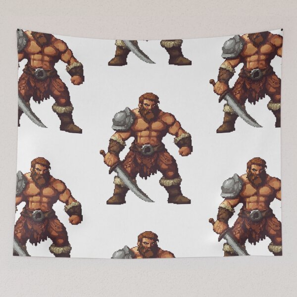 Item preview, Retro Pixel Art: Pixelated Barbarian designed and sold by bapupa.