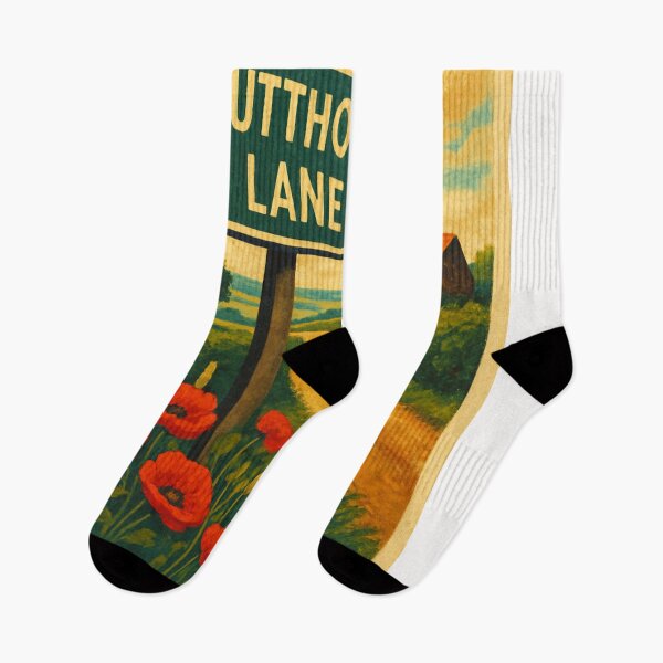 Item preview, Butthole Lane Sign in Shepshed Leicestershire England Countryside designed and sold by Places On Earth.