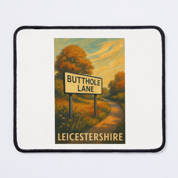 Item preview, Butthole Lane Autumn Scene in Shepshed Leicestershire United Kingdom designed and sold by Places On Earth.