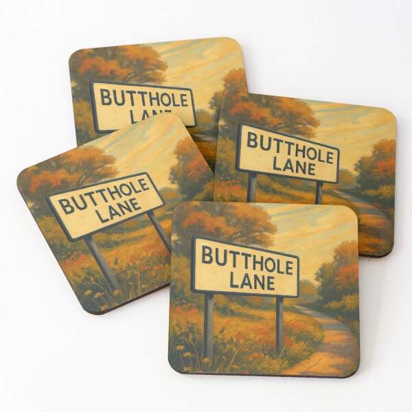 Item preview, Butthole Lane Autumn Scene in Shepshed Leicestershire United Kingdom designed and sold by Places On Earth.
