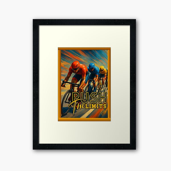 Item preview, Push The Limits Cycling Art designed and sold by LevelUp-GoodVibes.