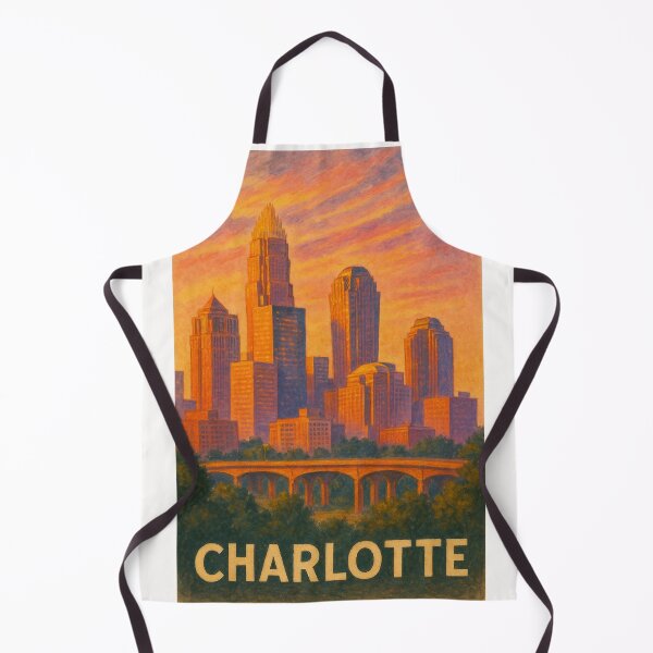 Item preview, Charlotte North Carolina Evening Skyline in Southern USA Queen City designed and sold by Places On Earth.