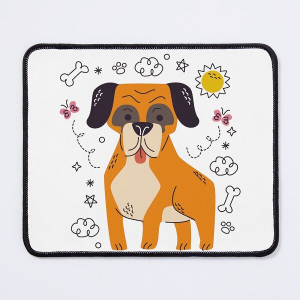 Item preview, Colorful Cute Cartoon Wrinkly Dog Illustration in Bright Playful Kawaii Style for Pet Lovers designed and sold by KindInk.