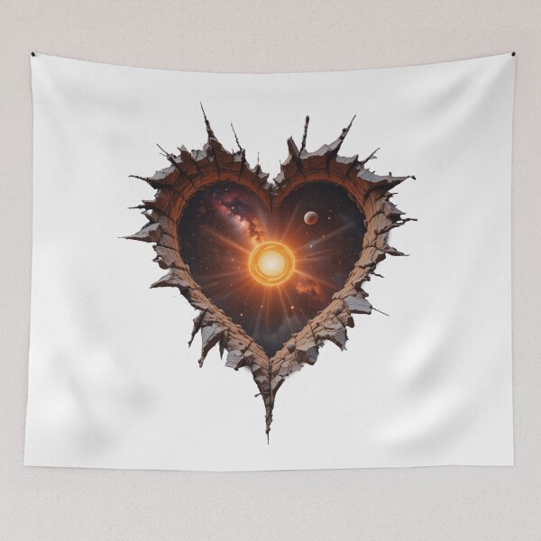 Item preview, Heart of the Universe - Cosmic Sunburst T-Shirt Design designed and sold by AleksKos.