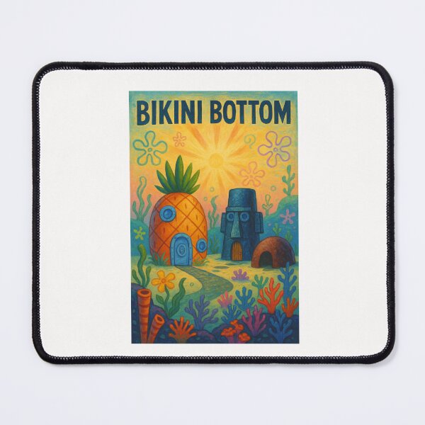 Item preview, Bikini Bottom Underwater Coral Town with Pineapple House and Ocean Scene designed and sold by Places On Earth.