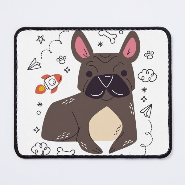 Item preview, Adorable Black Pug Wrinkly Face Cartoon Illustration in Cute Playful Kawaii Style for Dog Lovers designed and sold by KindInk.